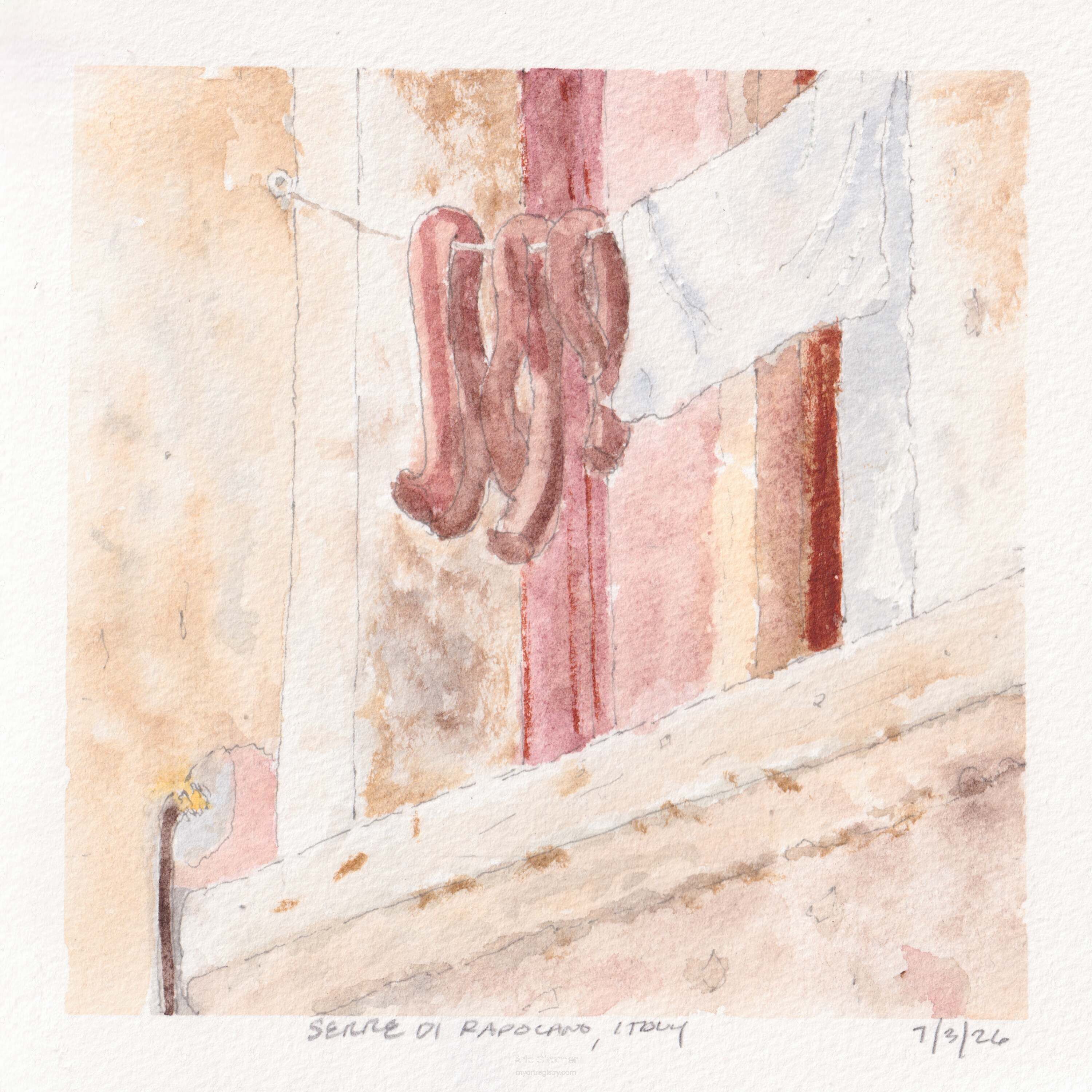 Serre di Rapolano Laundry and Sausages
