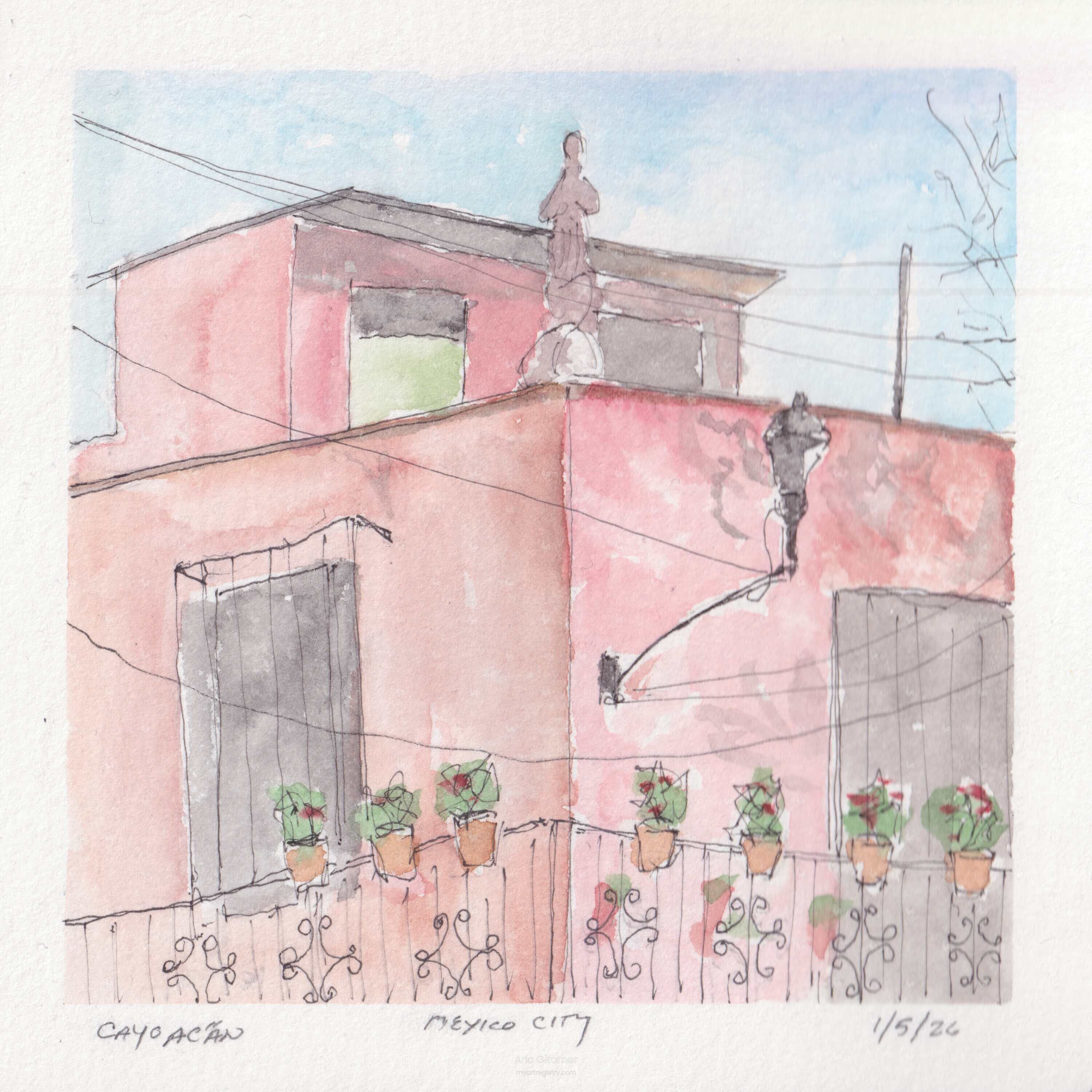 The Pink Walls of Coyoacán