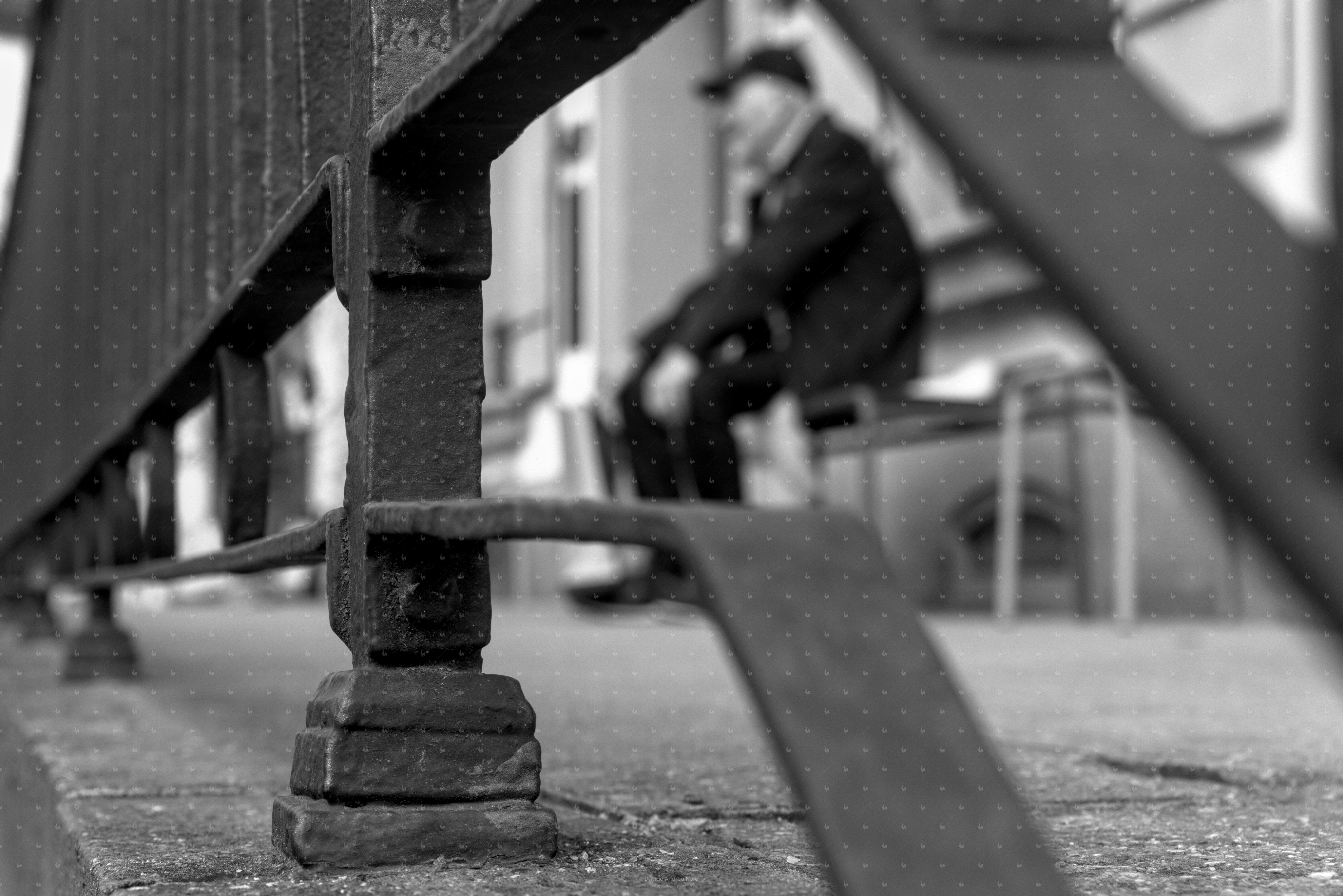 Old man sitting on a bench