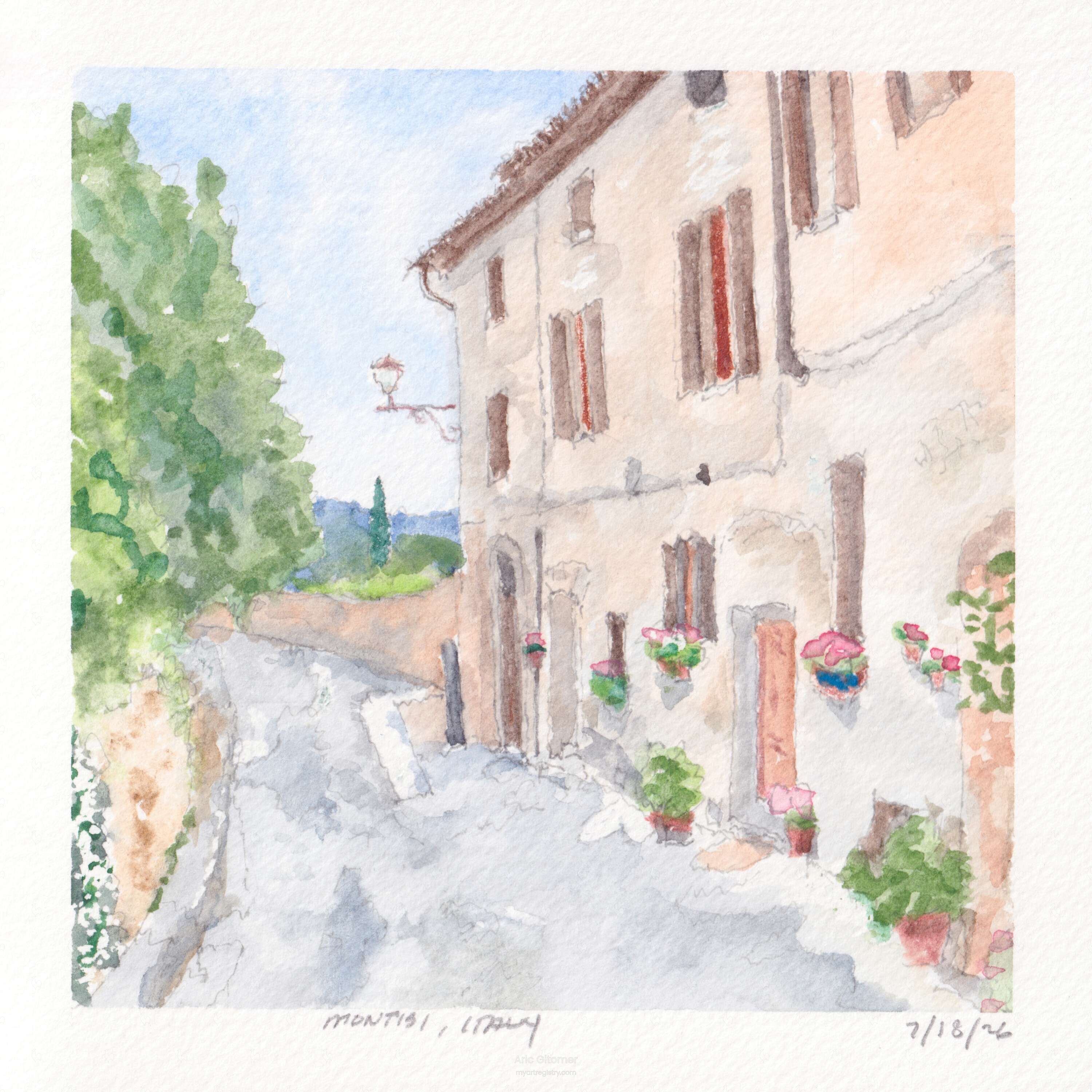 Around the Bend in Montisi, Tuscany