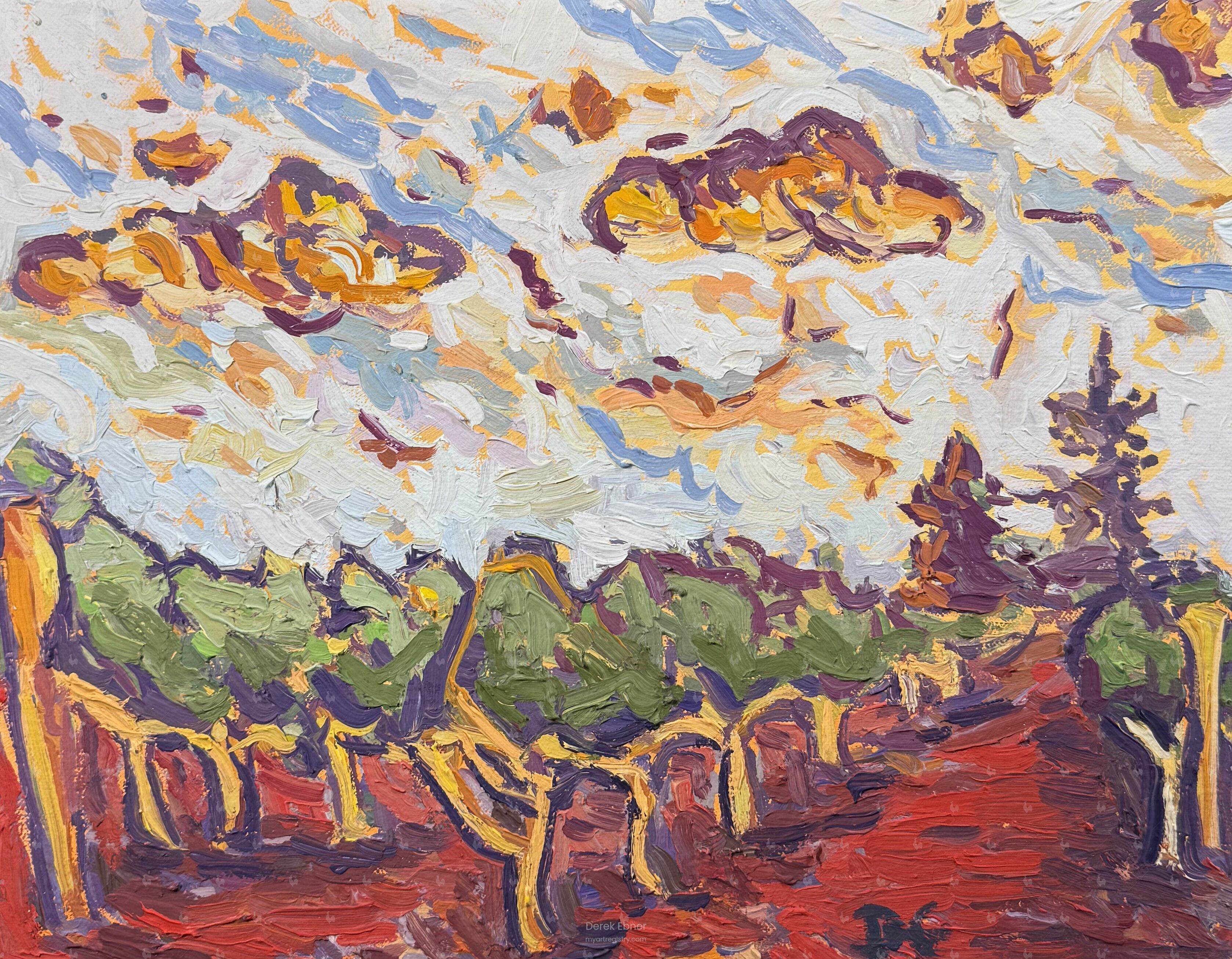 Golden Clouds Over The Vineyard #930737