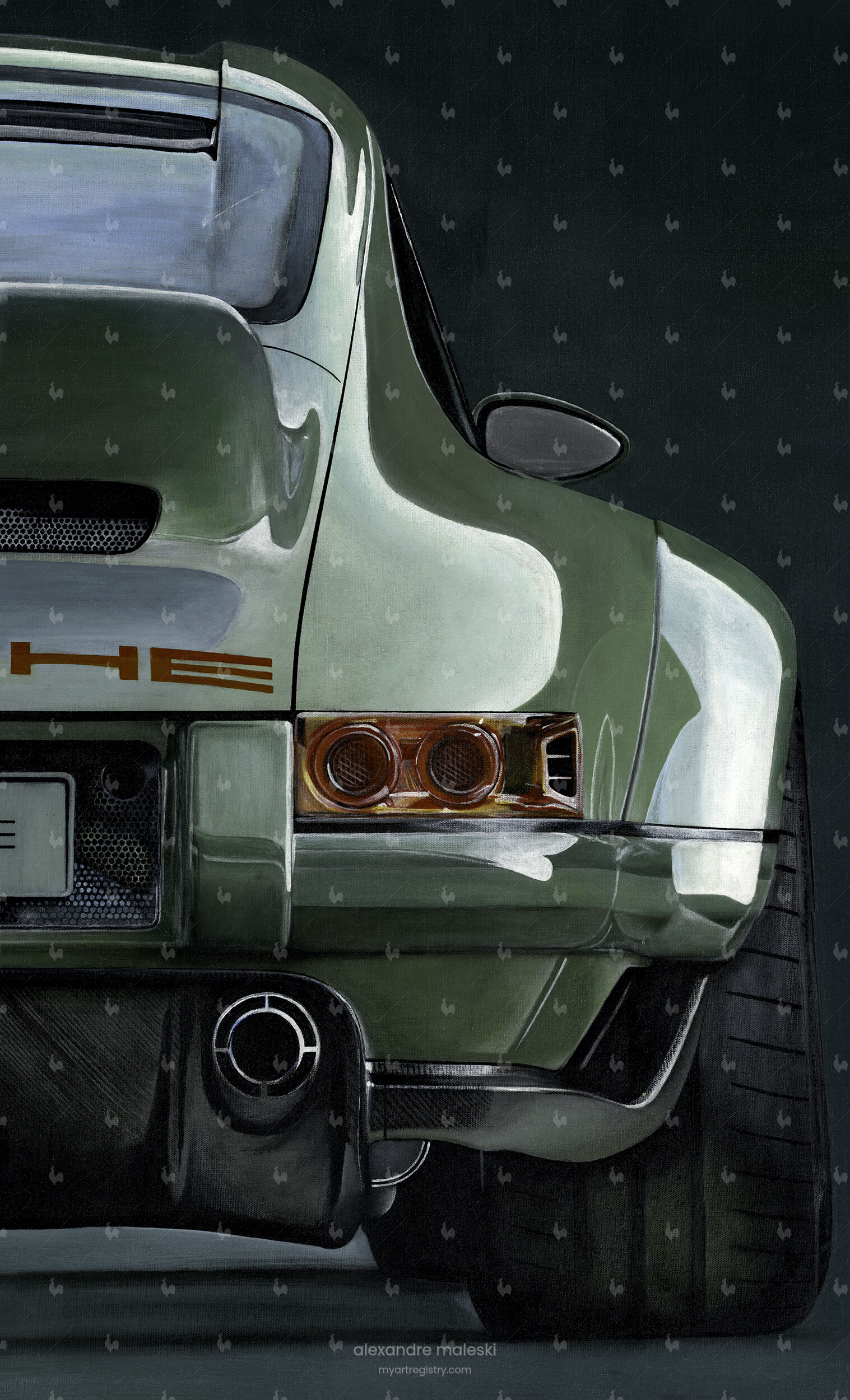 Green Porsche Singer 964 911 