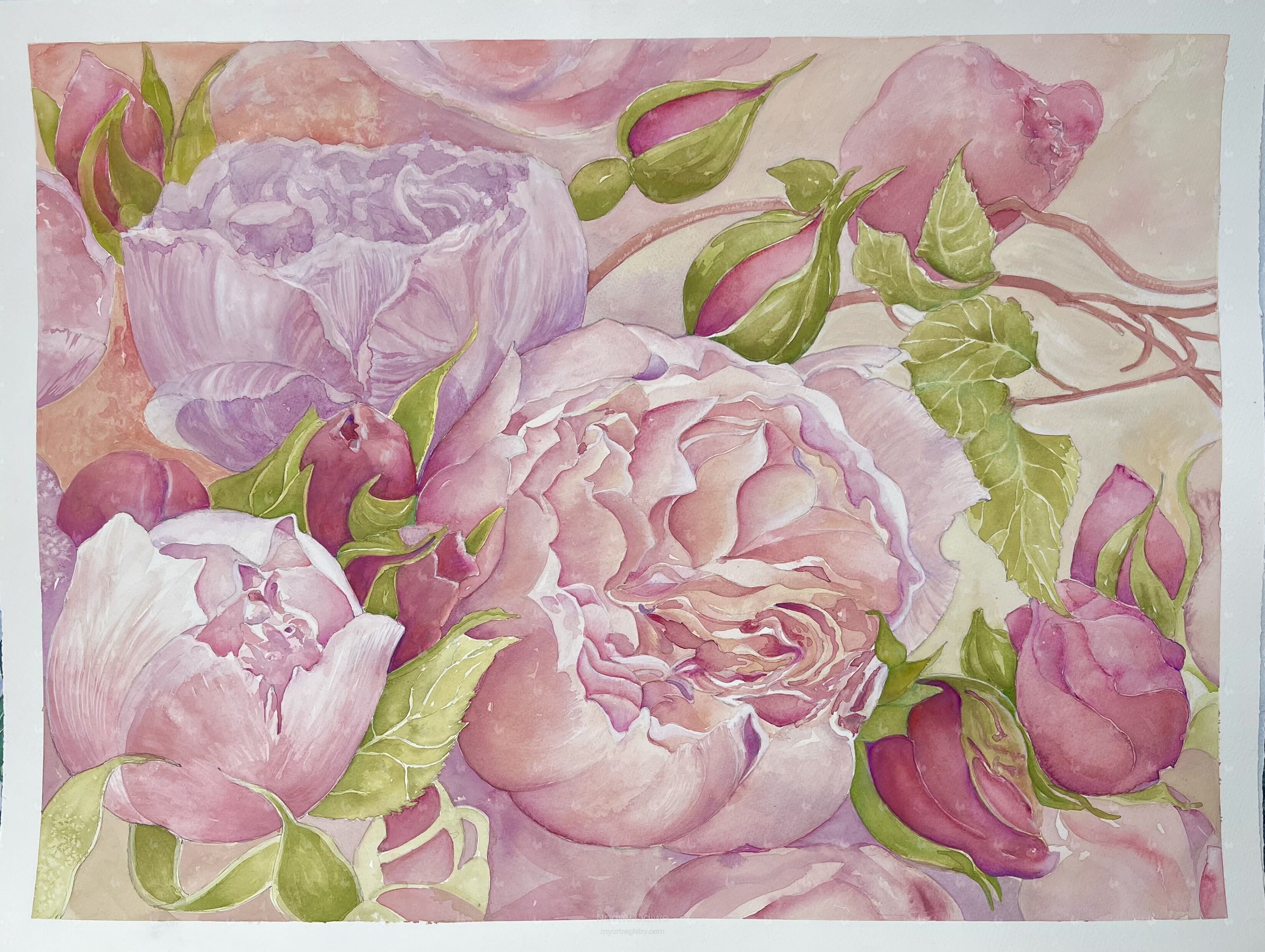 Dreams Of Peonies & Rosebuds In Summer