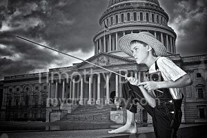 Huckleberry Finn Fishing at the Capitol