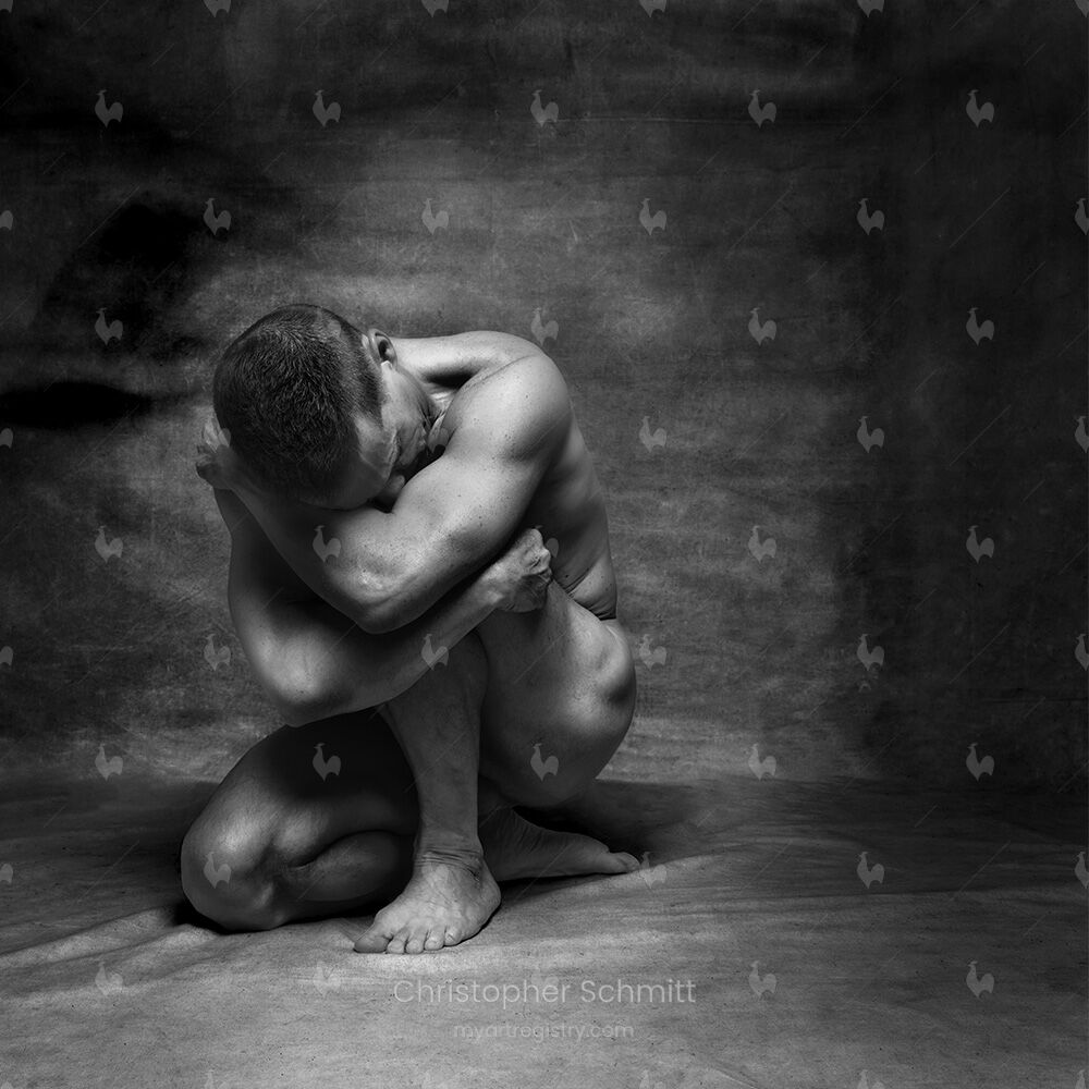 Paul Legault Crouching 12 x 12 inches