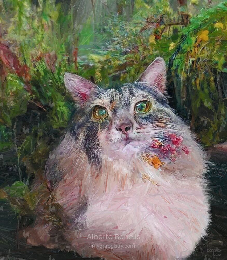 Flowery cat