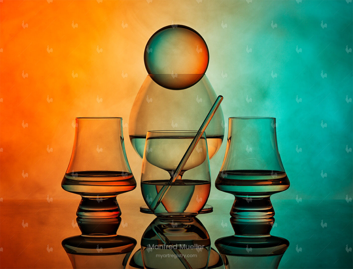 Smoke with Glassware + Water
