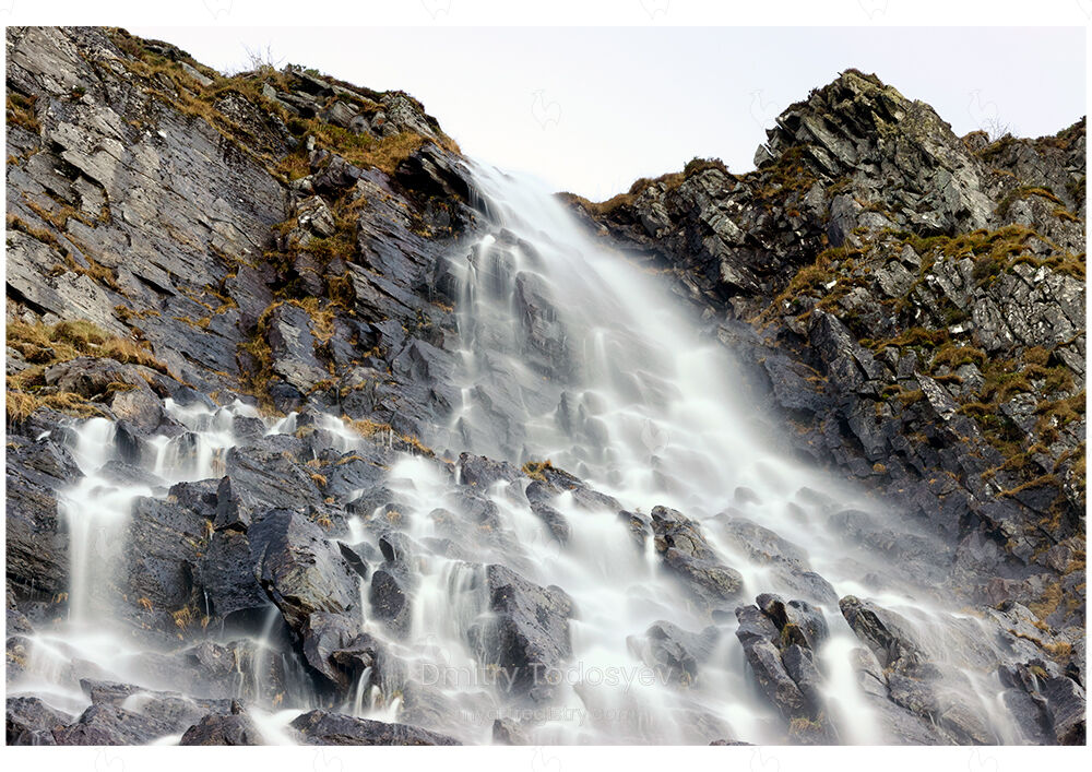 Waterfall in shadow