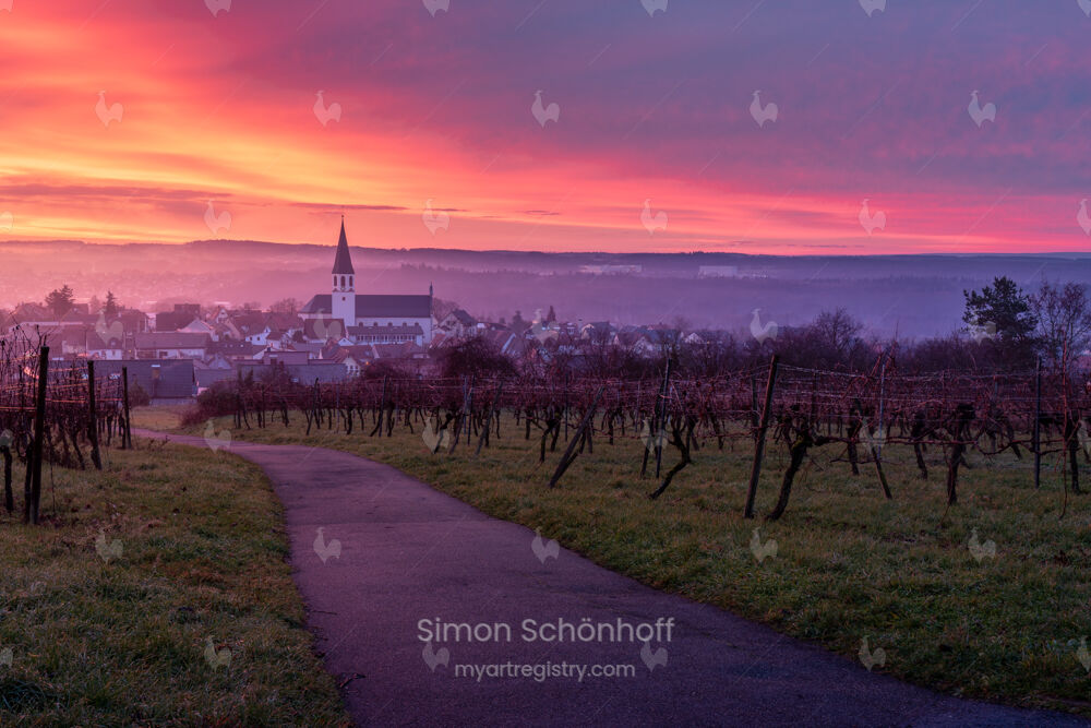 Morgenrot über Malsch