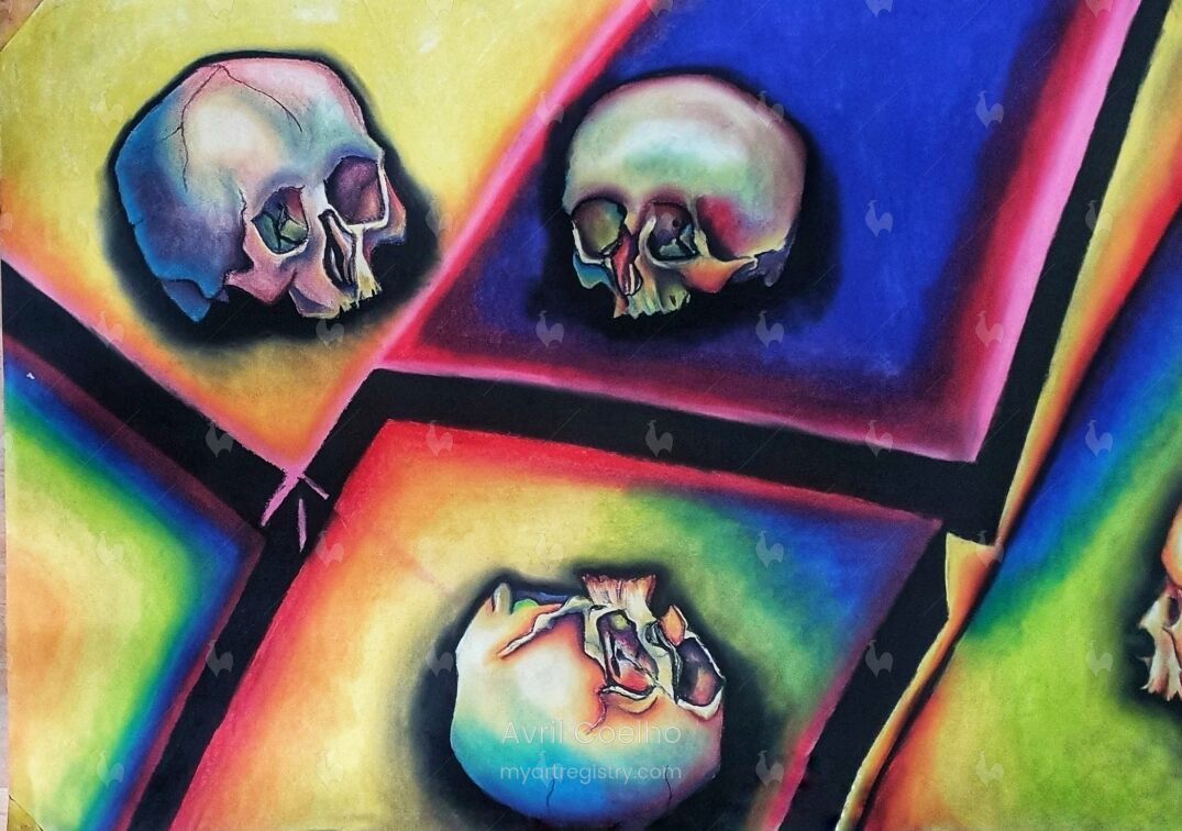 Psychedelic Skulls I 2/10
