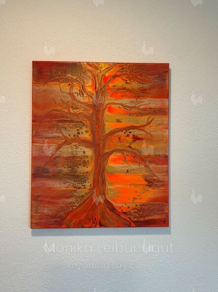 Baum in Orange