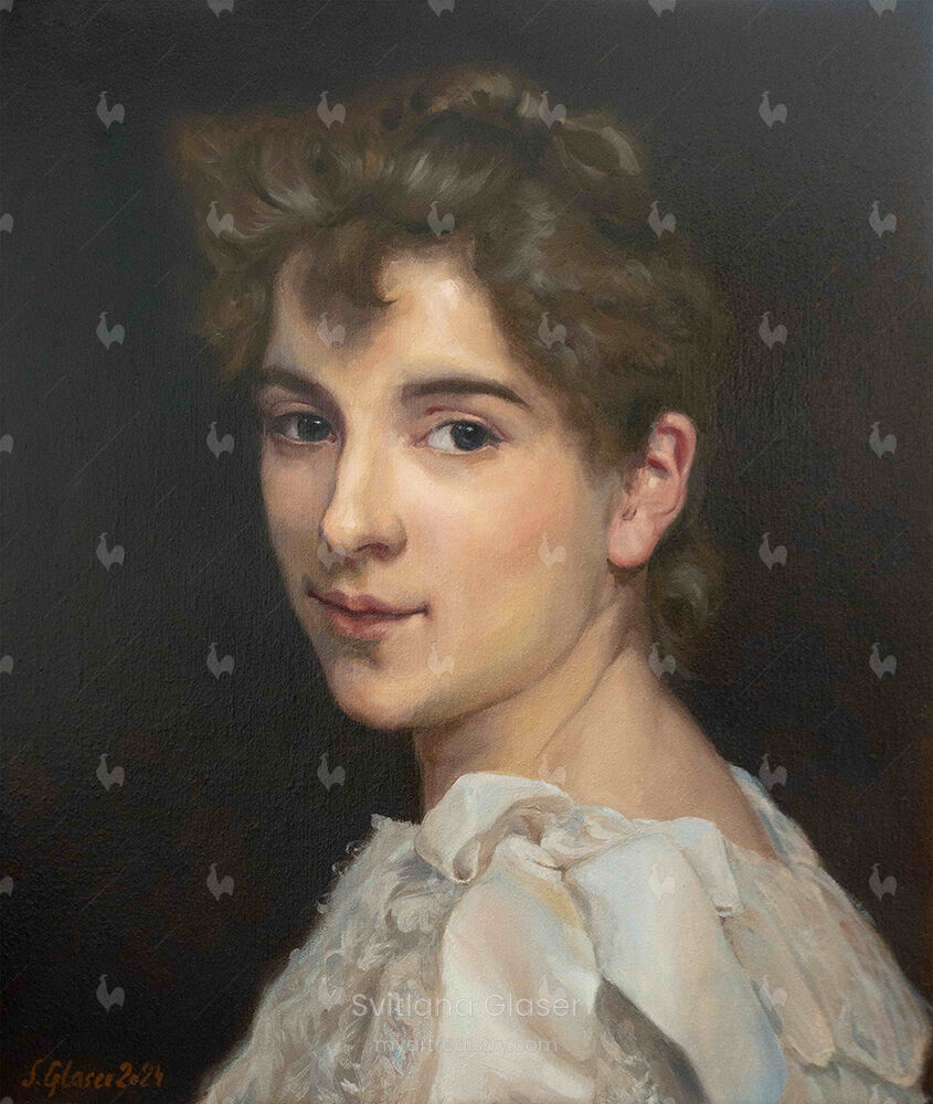 Portrait of Gabrielle Cot by ‘Bouguereau’ (1890)