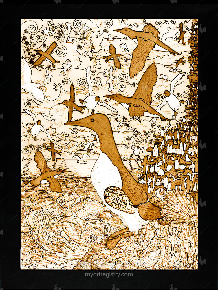 Guillemot with Egg (Art Puzzle) - Laser