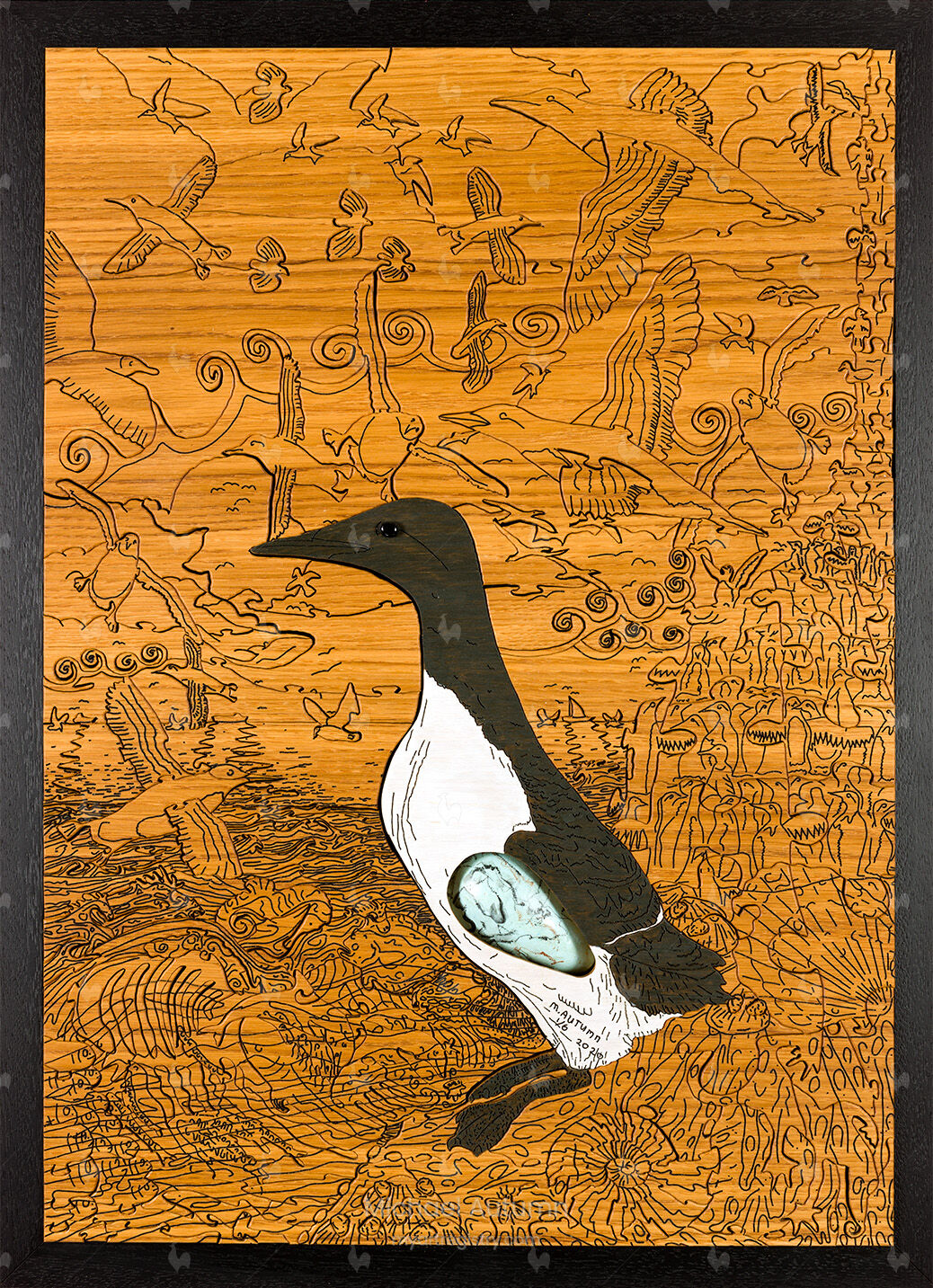 Guillemot with Egg (Art Puzzle) - Solid Oak