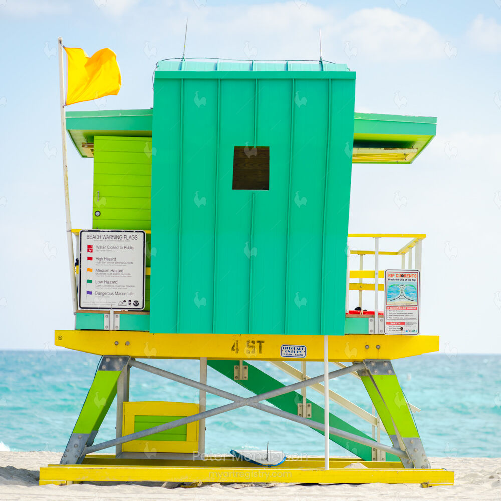 Miami Lifeguard Stand - 4th Street - Rear View