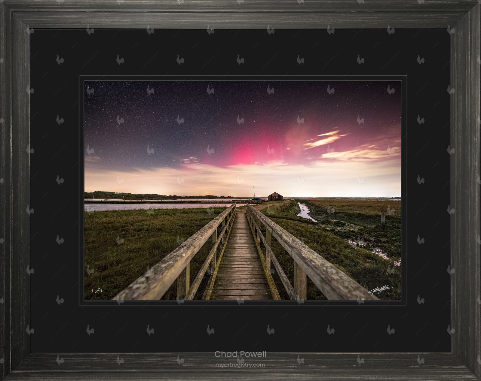 The Northern Lights Over Newtown Nature Reserve - Ultra Black Edition™ - 1 of 1