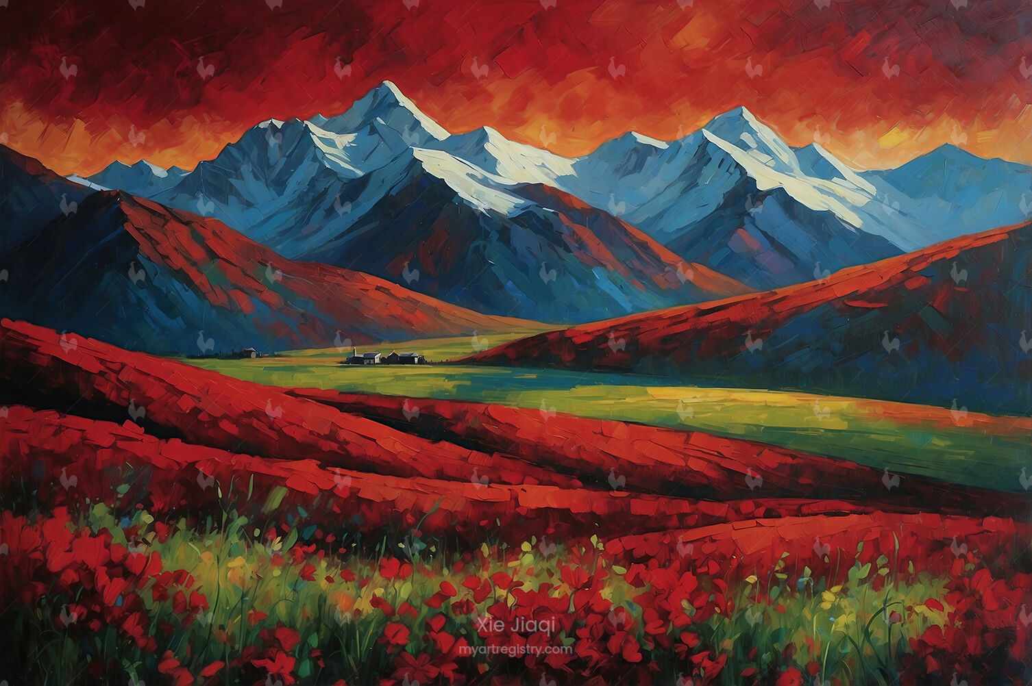 The crimson Alps