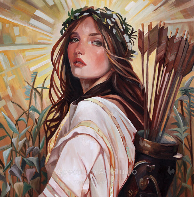 Artemis (Oil) A4 Print