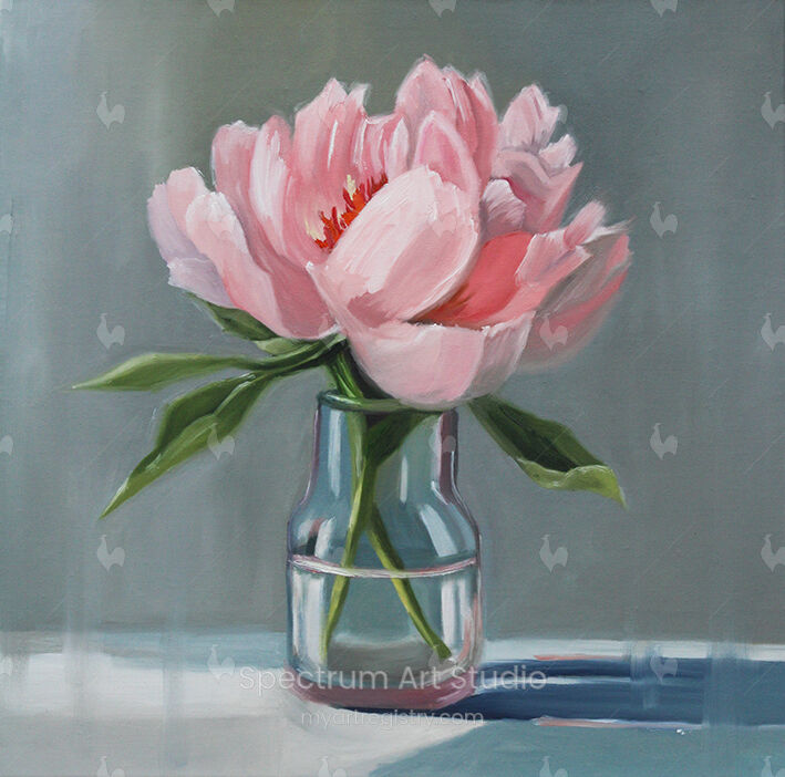 Pink Peony in Vase A4
