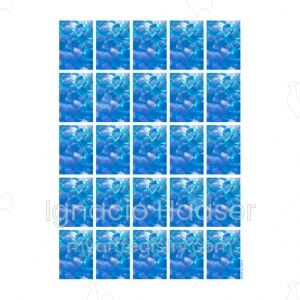 Blue ice cubes