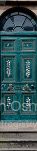 Green door in Holmfirth