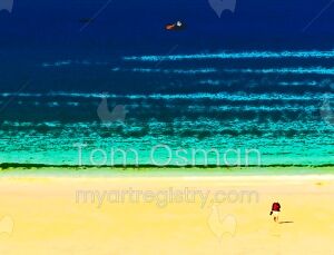 Figure on Porthmeor Beach
