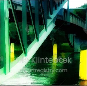 Clearly Marked Green Bridge