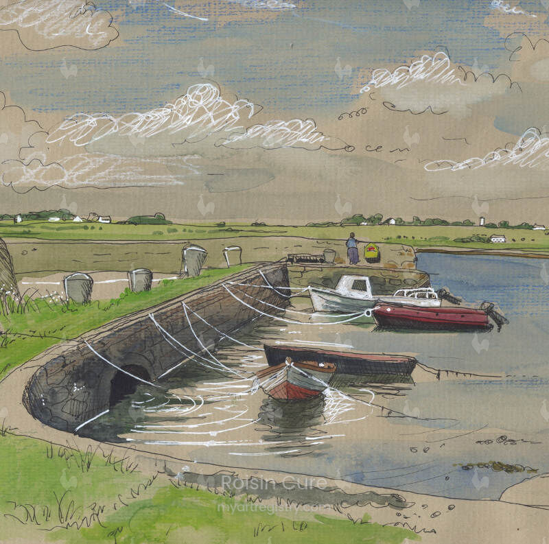 Killeenaran Pier on a windy day