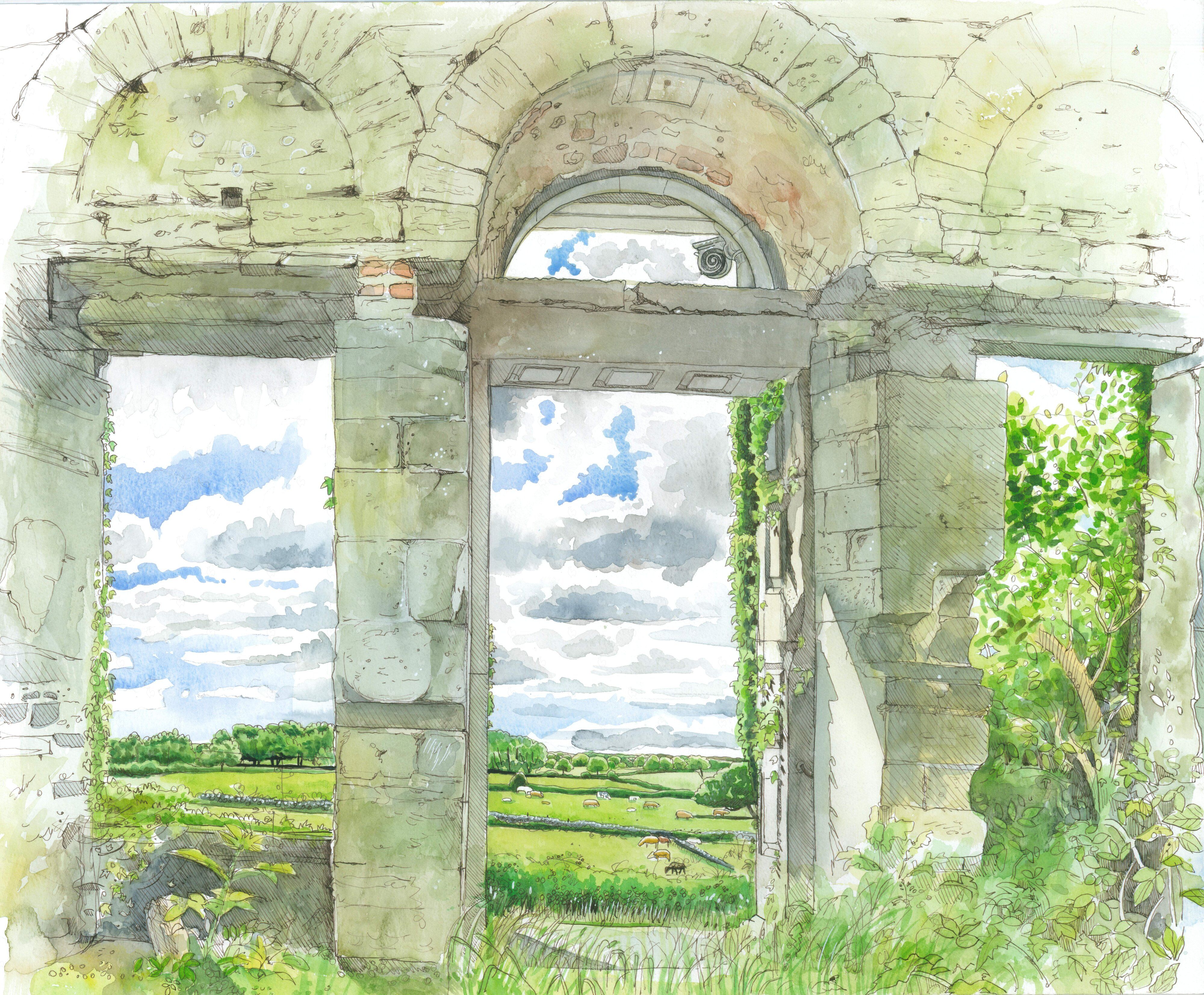 Tyrone House, through the front window