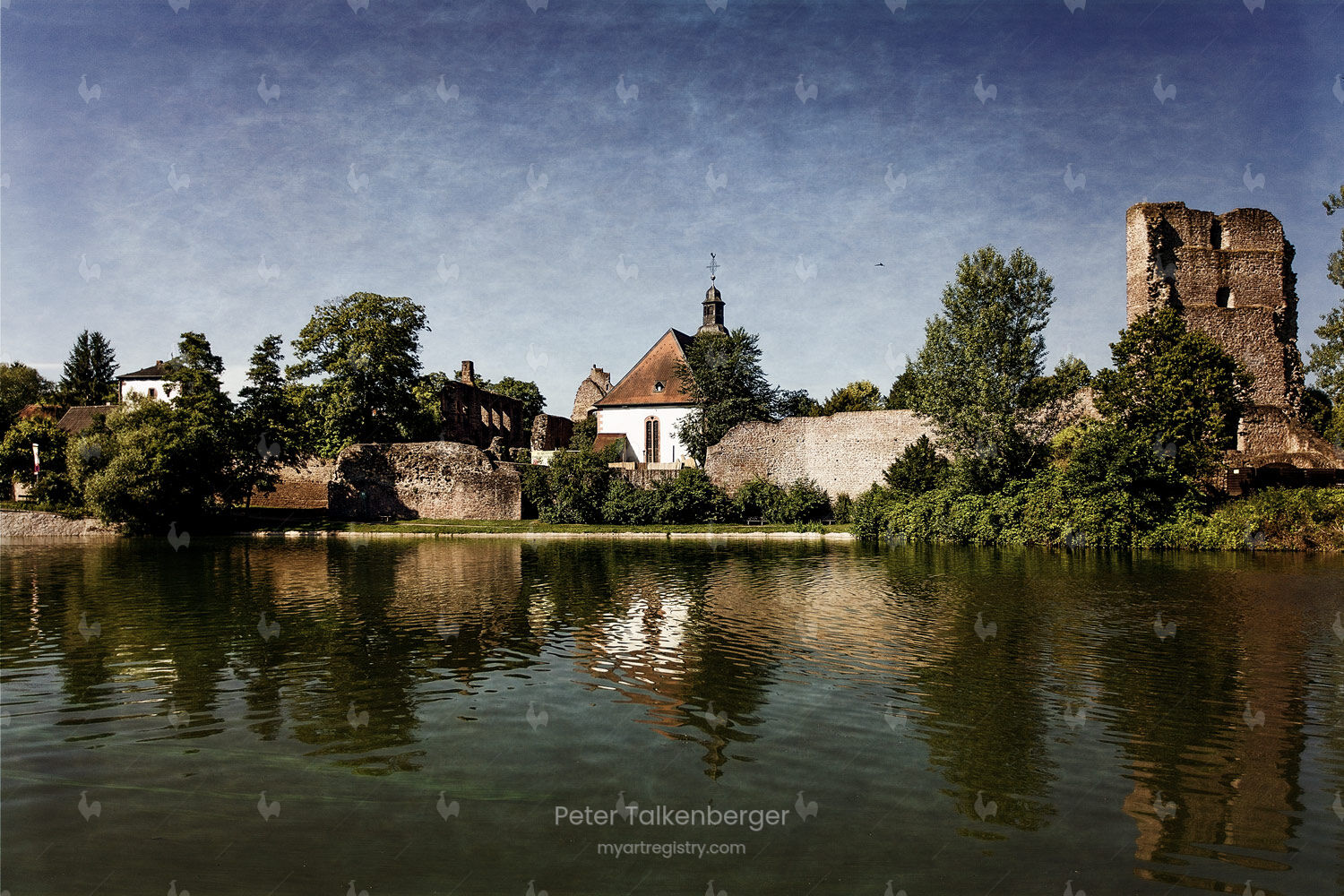 Burganlage Dreieichenhain Vintage Look
