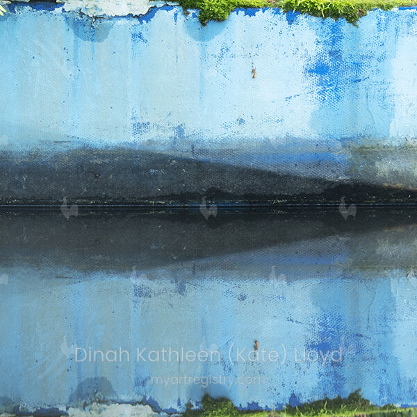 Abstract blue boat
