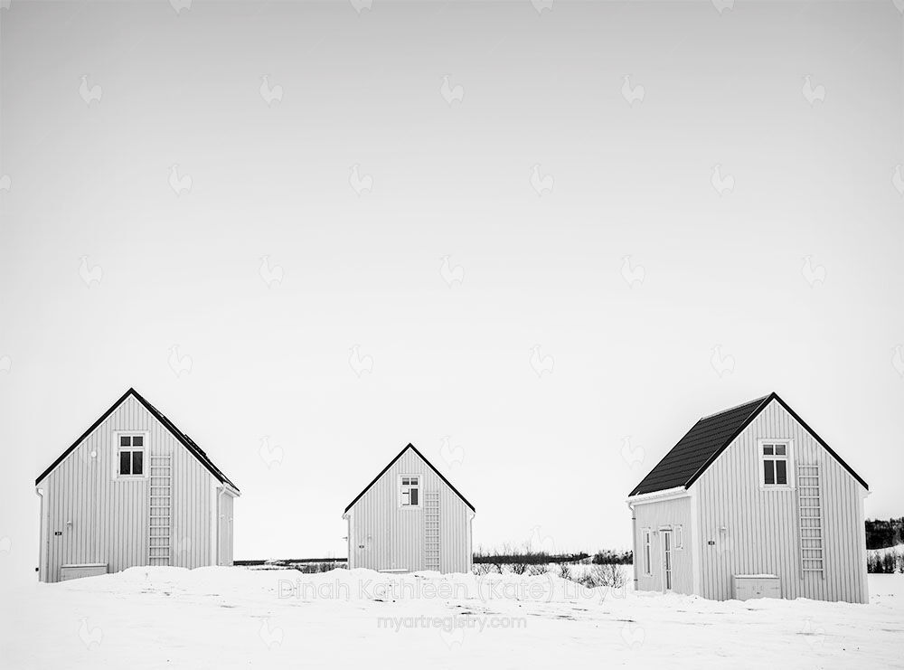 Icelandic Hygge huts B&W