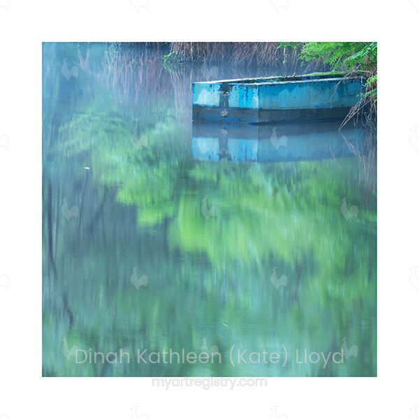 Blue boat on river 2