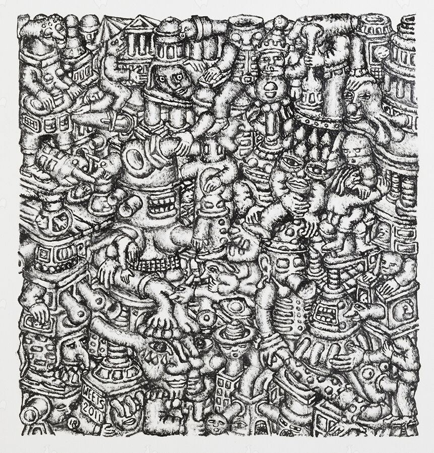 Painting Number 18 : I Like Robots, 2011, by Eric G. C. Weets.