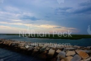 breakwater sunset