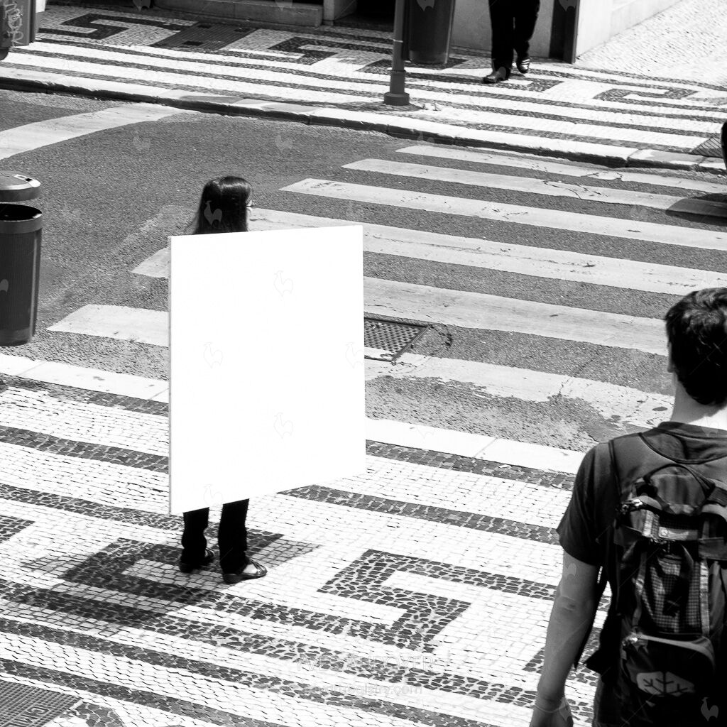Carré blanc à Lisbone