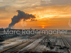 Sunset at opencast mine I