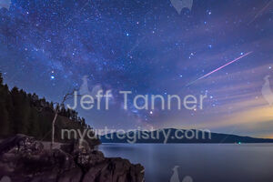 A Lone Tree Tickles the Milky Way over Lake Pend Oreille