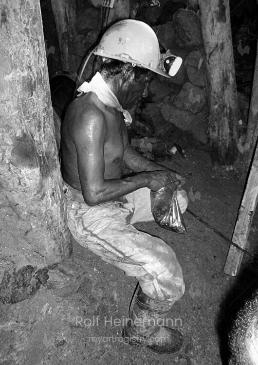 Minero in einer Koka-Pause