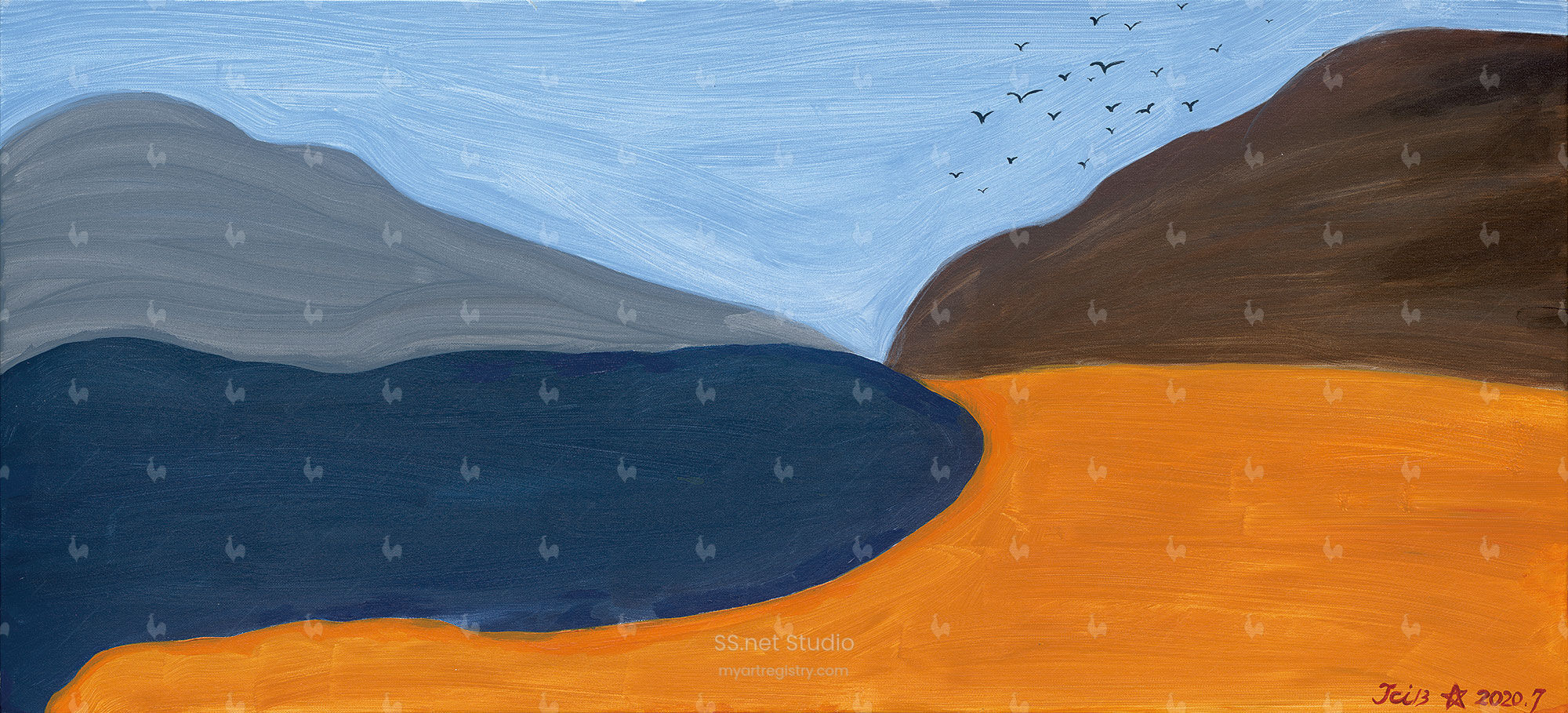 The mountains and the river, 2020