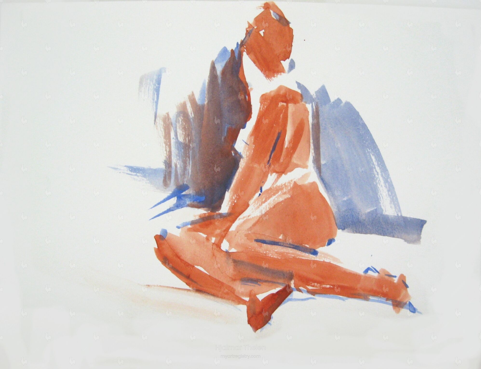 Abgewandt Sitzende | Seated Figure, Turned Away