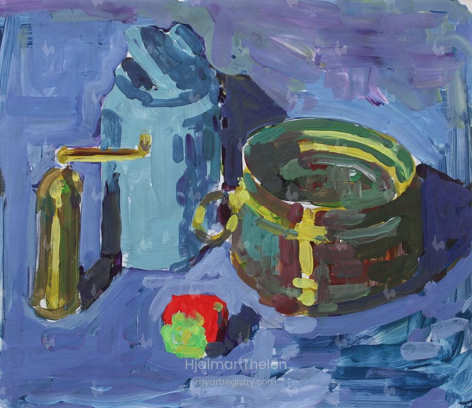 Stillleben mit rot-grünem Apfel | Still Life with Red-Green Apple