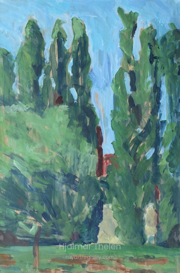 Haus hinter Pappeln | House Behind Poplars