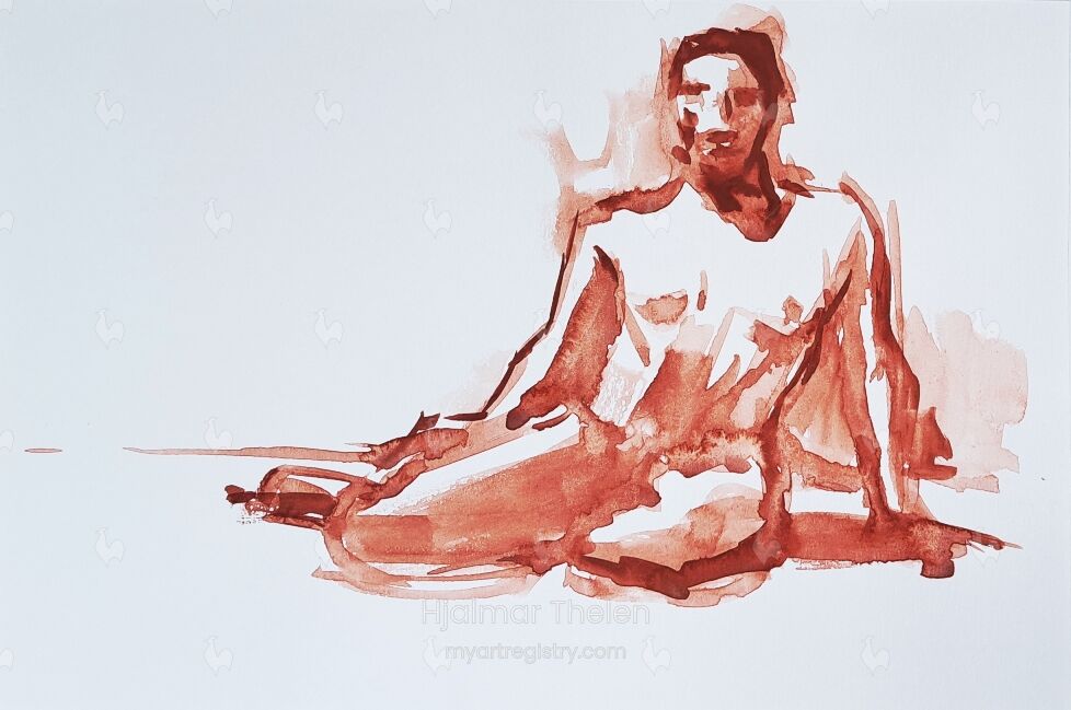 Akt mit untergeschlagenen Beinen | Seated Nude with Legs Drawn Up