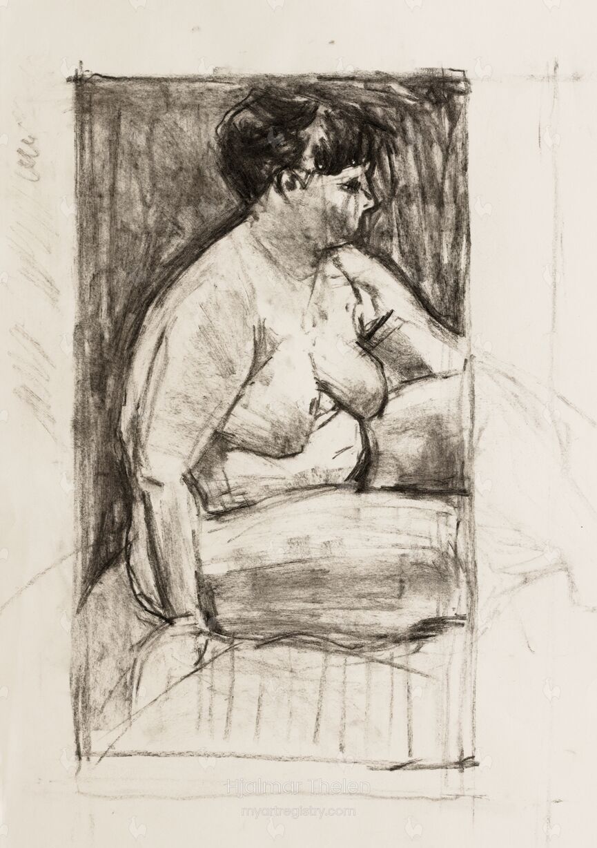 Junonische Sitzende | Junoesque woman, seated