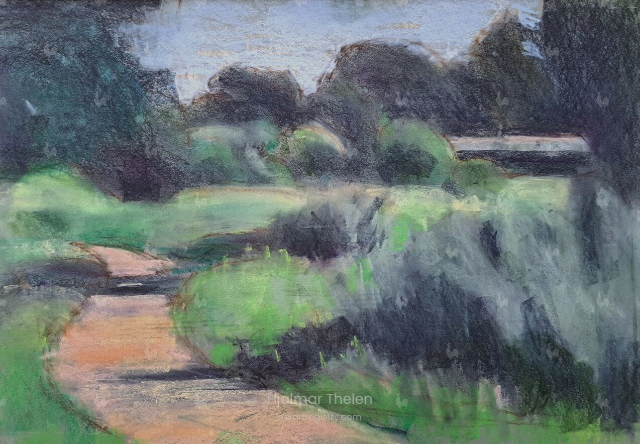 Feldweg im Sonnenlicht