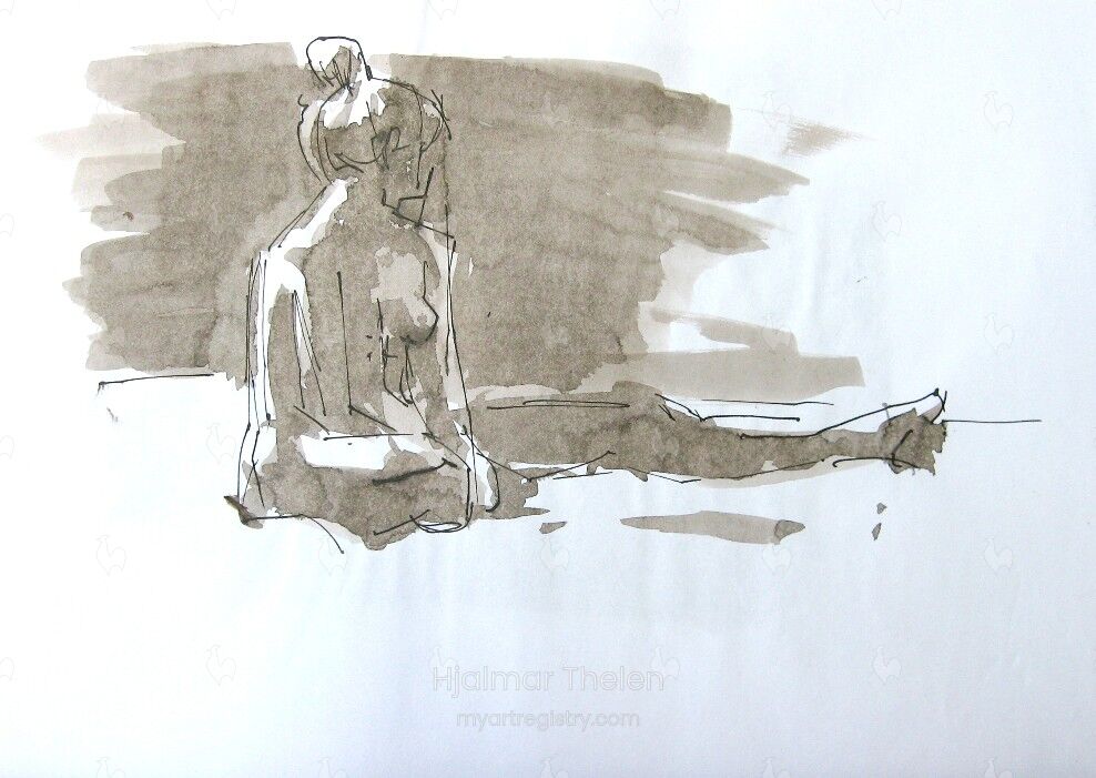 Sitzende mit Dutt | Seated Figure with Bun