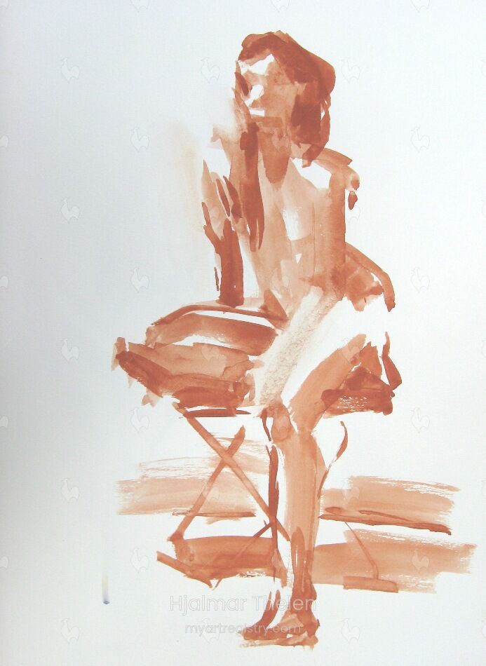 Frau auf Hocker | Woman Seated on a Stool