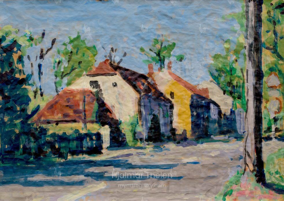 Dorf im Frühling
