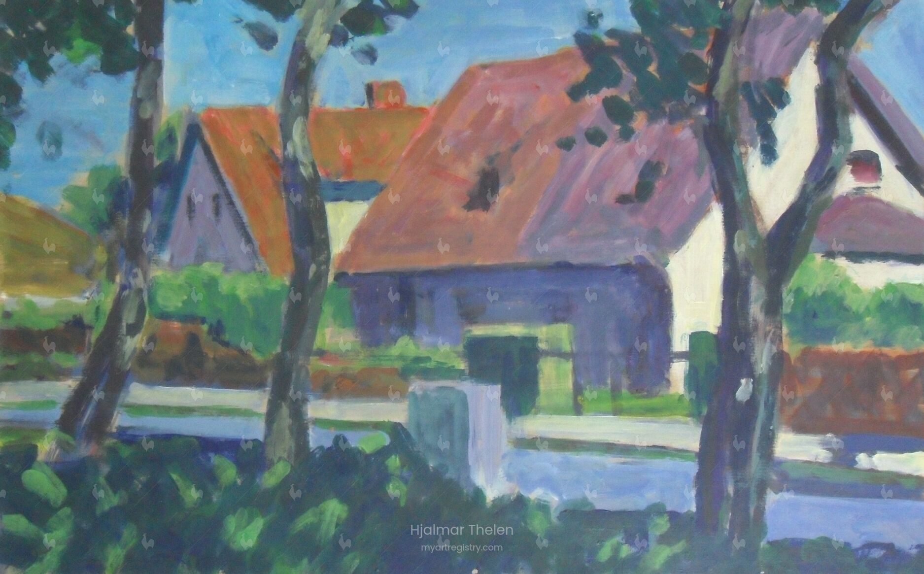 Dorf im Mittagslicht